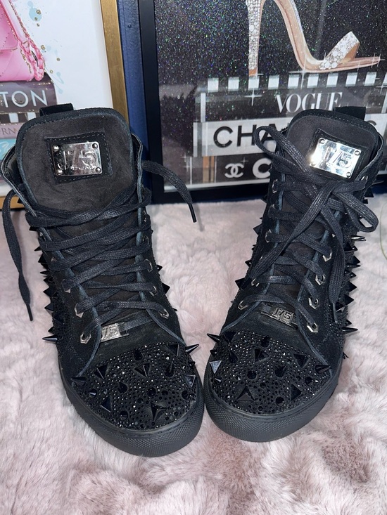 J75 Other - J75 By Jump Zambia Black Studded Spike High Top Sneakers Men’s Size 9 EU 42